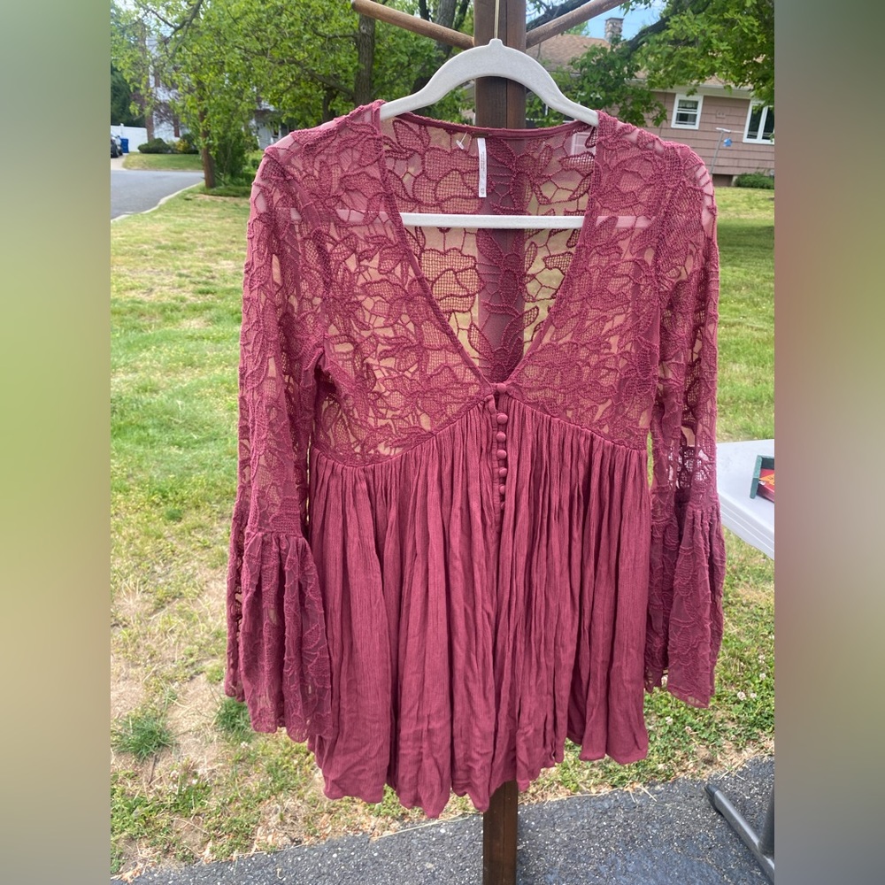 Free people lace tunic top